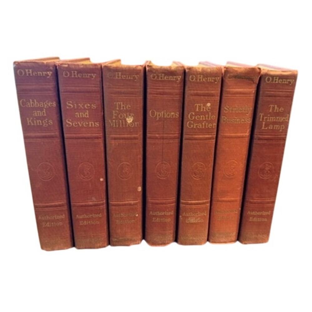 O. Henry Authorized Edition Hardcover Book Lot 7 Volumes 1910s-1920s